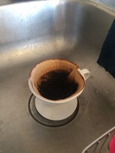 wasted coffee grounds