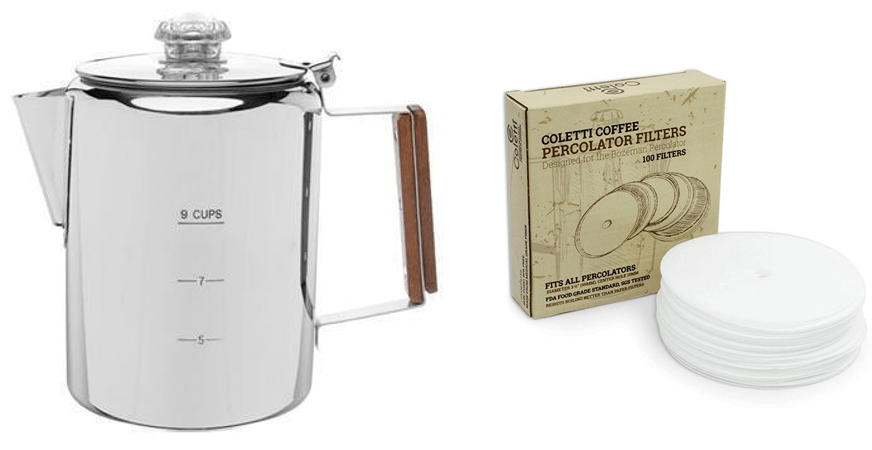 gift set percolator and filters