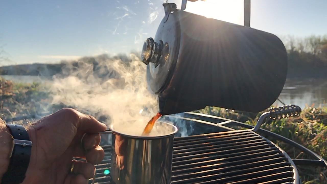 Percolator Coffee while Camping Coletti
